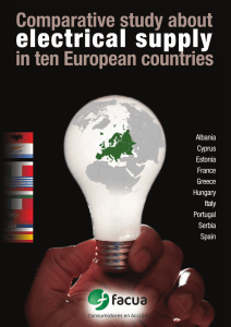 Comparative study about electricity supply in ten European