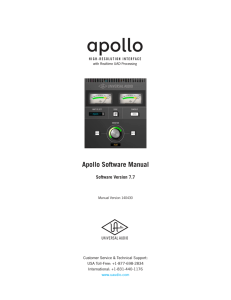 Apollo Software Manual v7.7