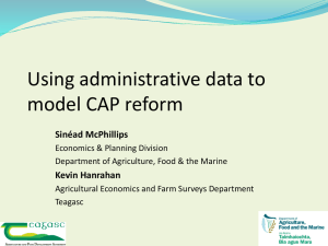 Using administrative data to model CAP reform options (PPT 442KB)