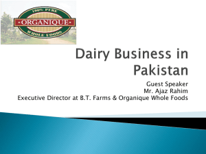 Dairy Business in Pakistan