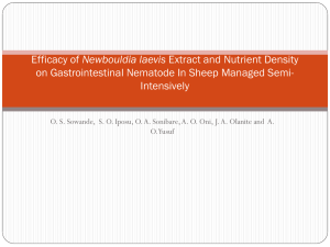 Efficacy of Newbouldia laevis Extract and Nutrient Density on