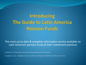Pensions in Latin America - Wall`s Street Advisor Services, LLC