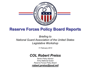 RFPB Presentation - National Guard Association of the United States