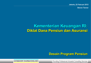 PROGRAM PENSIUN - Badan Pendidikan dan Pelatihan Keuangan