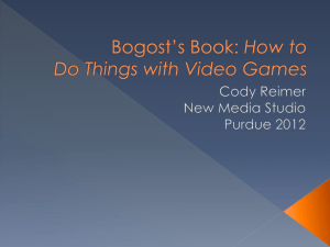 Bogost*s Book: How to Do Things with Video Games