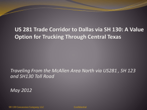 US 281 Trade Corridor Presentation