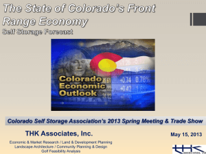 Projected Colorado Springs Self Storage Demand, 2013-2023