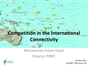 Competition in the international connectivity