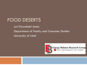 Food deserts - University of Utah