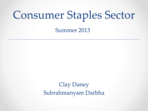 Consumer Staples Sector S&P500 Index