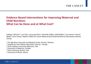 Evidence Based Interventions For Improving Maternal And Child