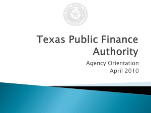 PPTX - Texas Public Finance Authority