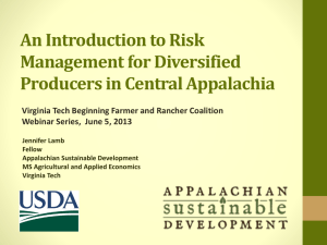 AgriLite Crop Insurance - Appalachian Sustainable Development