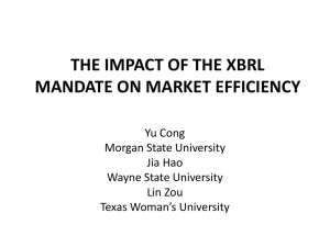 THE IMPACT OF THE XBRL MANDATE ON MARKET EFFICIENCY