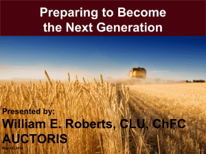 Preparing to Become the Next Generation