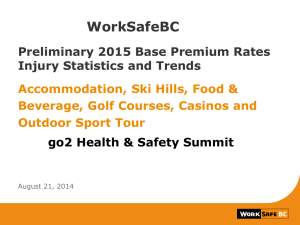 Announcement of 2015 WorkSafeBC Industry Base Rates