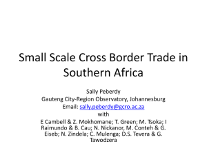 Small Scale Cross Border Trade in Southern Africa