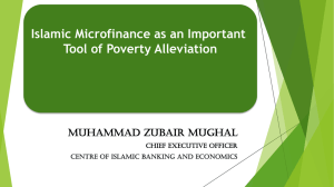 Islamic Microfinance as an Important Tool of Poverty