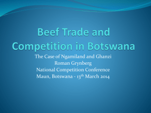 Beef Trade and Competition in Botswana1