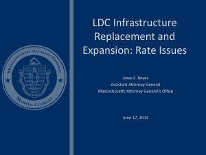LDC Infrastructure Replacement and Expansion: Rate Issues