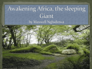 Awakening Africa, the sleeping Giant by Maxwell Nghidinwa