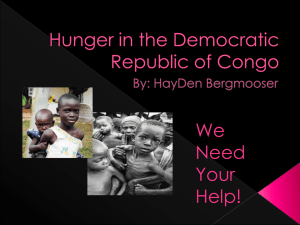 Hunger in the Democratic Republic of Congo PPT
