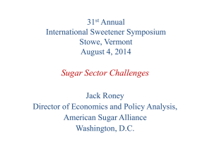 Sugar Sector Challenges