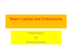 Share Capital and Debentures - Ludhiana