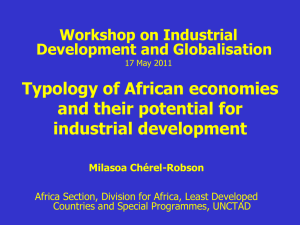 Typology of African economies and their potential for industrial