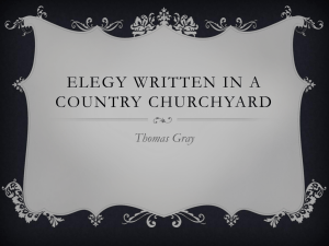 ELEGY WRITTEN IN A COUNTRY CHURCHYARD