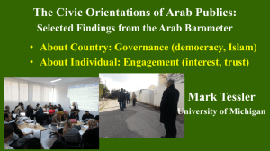 the civic orientations of arab publics: selected