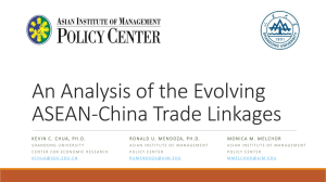 An Analysis of the Evolving ASEAN-China Trade