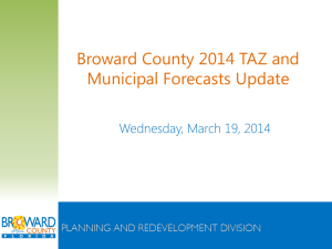 2014 Broward County Population Projection Allocation Update