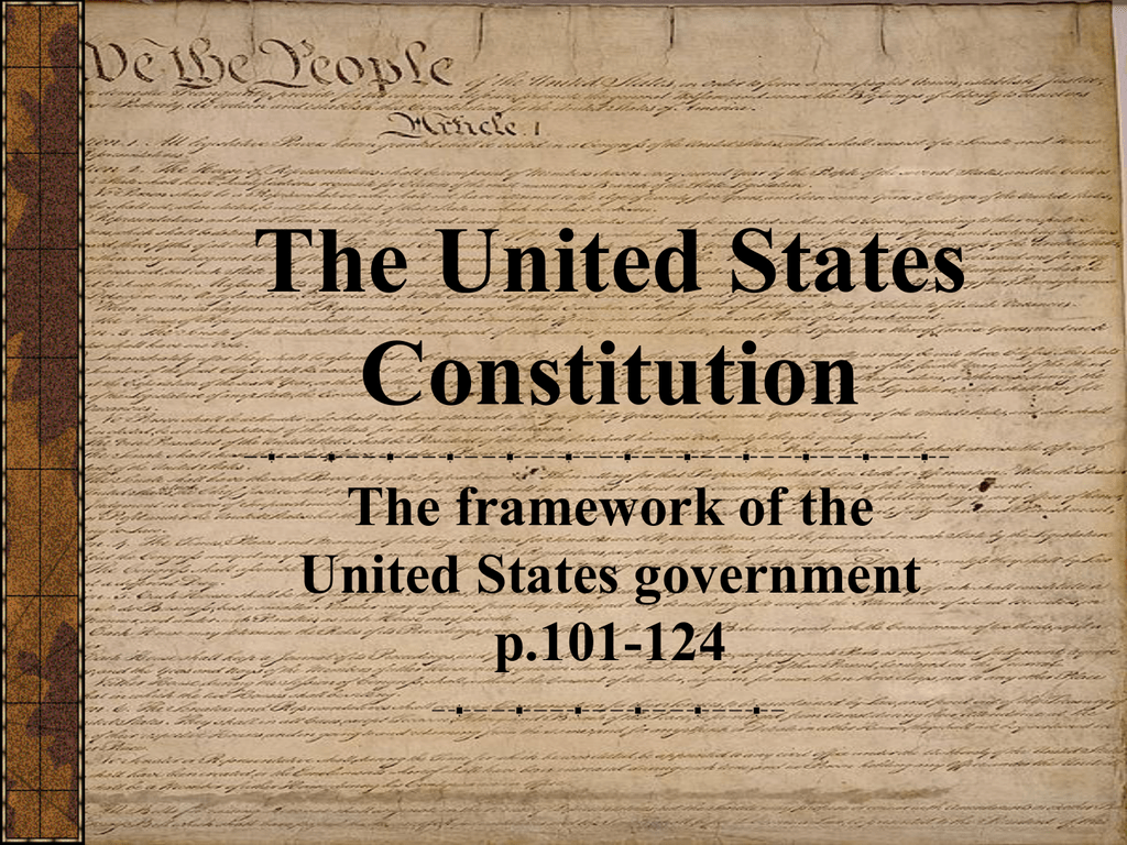 Outline Of The Constitution And Preamble