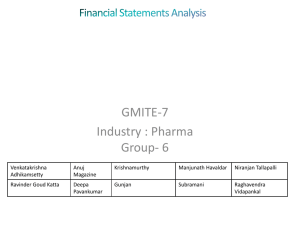 Pharma Finanical analysis-Group6