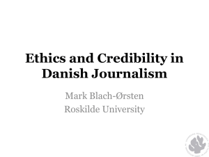 Etik og troværdighed i dansk journalistik