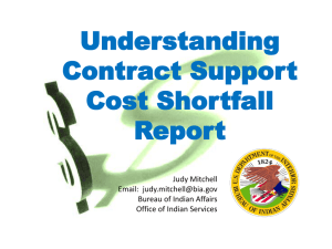 Contract Support Cost Shortfall Report