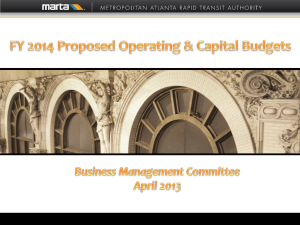 FY 2014 Proposed Operating & Capital Budgets