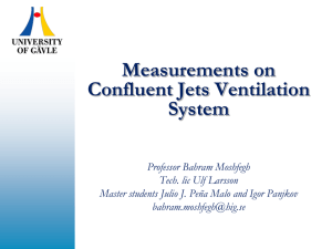 Confluent jets ventilation system
