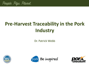 Pre-Harvest Traceability in the Pork Industry