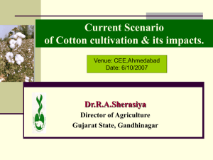 Director-Agriculture, Govt of Gujarat`s Presentation in