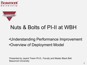 Nuts and Bolts of PI-II at WBH