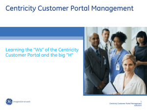 Centricity Customer Portal