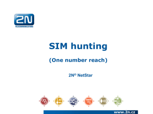 SIM Hunting - 2N Telekomunikace a.s