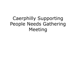 Caerphilly Supporting People - Needs gathering