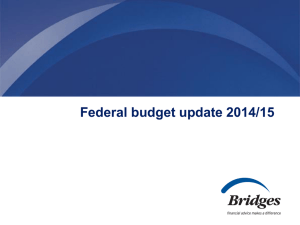 Federal Budget - client presentation