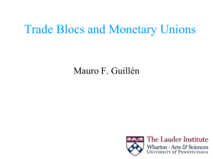 Trade Blocs, Monetary Unions, and Reserve