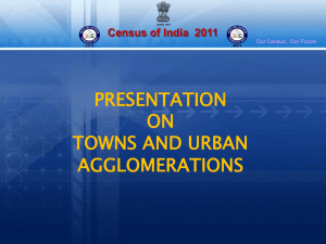 04. presentation on urban data - Directorate of Census Operation