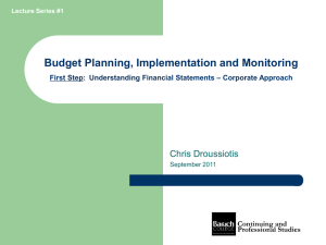 Lecture 1 - Understanding Financial Statements