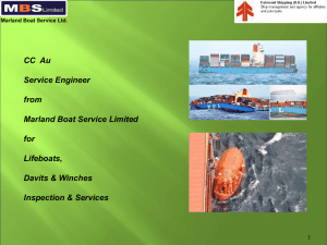 3. O & M of lifeboat RRS & launching appliance